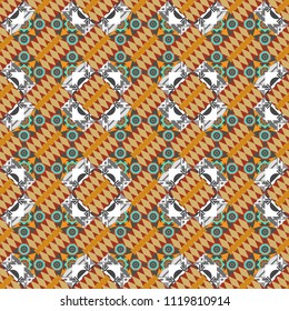 Gray, red and beige texture. Graphic vector pattern. Wallpaper in the geometrical style. Abstract ornament. A seamless background.