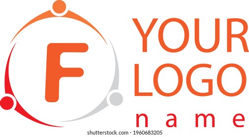 diseño de logotipo en color gris, rojo y naranja para una organización o comunidad