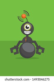 Gray Remote Controled Robot Character 