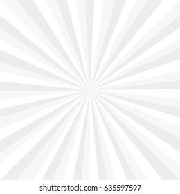 Gray retro background, vector vintage rays
