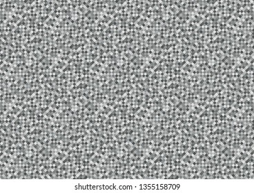 Gray Rhombus Mosaic Background. Abstract Noise Texture. Geometric Style. Vector Illustration