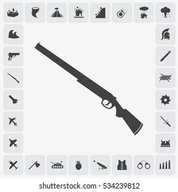 Gray rifle isolated vector icon