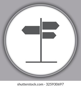 Gray  road sign with different directions 