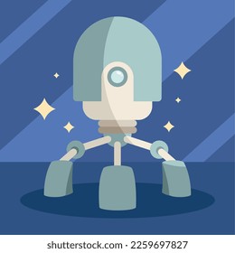 Grauroboter-futuristische Technologie