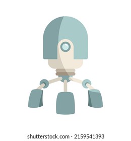 gray robot with three legs icon