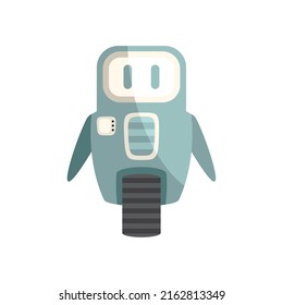 gray robot with wheel icon
