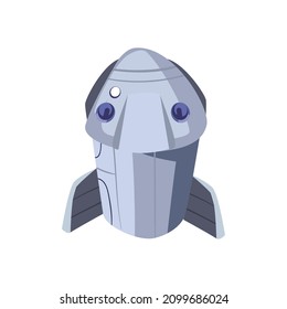 gray rocket illustration over white