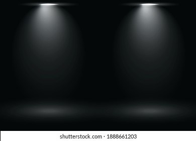 Gray room background with a spotlight focus, ideal for showcasing products and creating a dramatic effect.