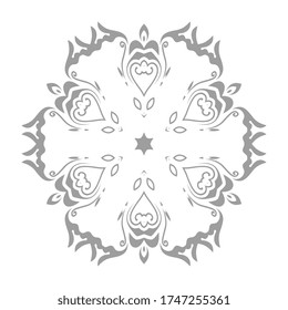 Gray round ornament. Vector illustration