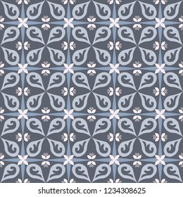 Gray royal pattern. The Seamless vector background