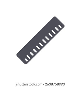 Gray ruler on a White Background precision measurement tool