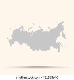 Gray Russia Map Illustration