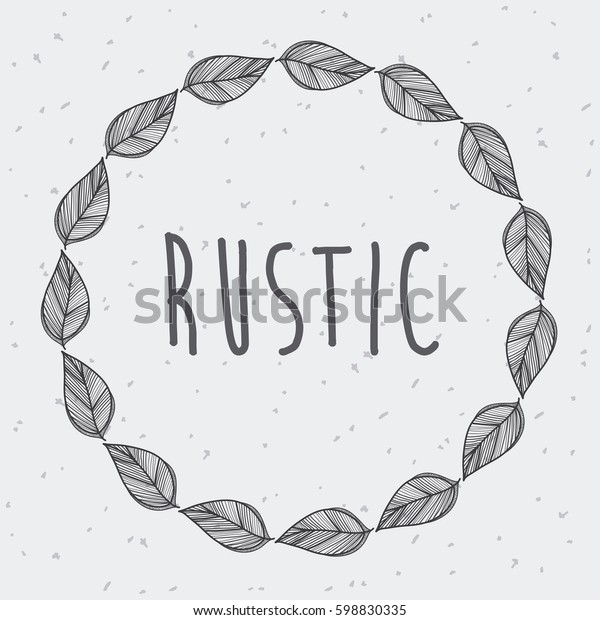 gray rustic emblem leaves\
icon