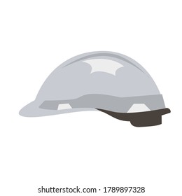Gray safety helmet on white background,vector