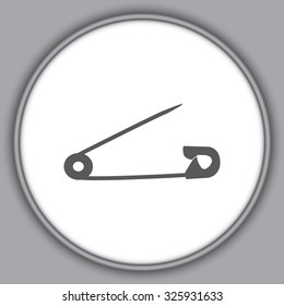 Gray safety pins silhouettes