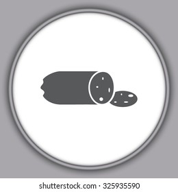 Gray Sausage vector icon