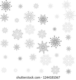 Gray Scale Crystal of snow pattern