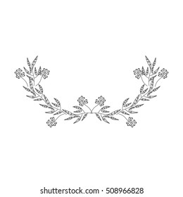gray scale half crown olive branch contour