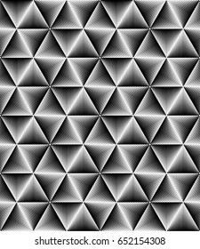 gray scale hexagonal monochrome geometric seamless pattern.
vector illustration