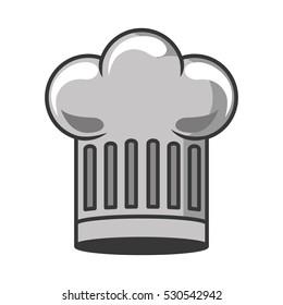 gray scale silhouette with chefs hat