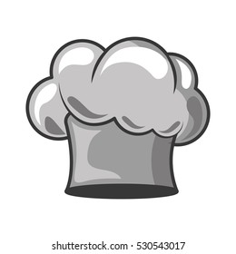 gray scale silhouette with chefs hat