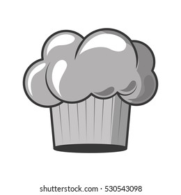 gray scale silhouette with chefs hat