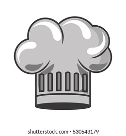 gray scale silhouette with chefs hat