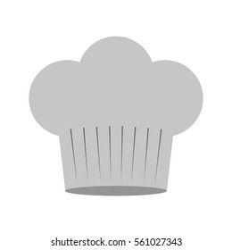gray scale silhouette of chefs hat in cake shape