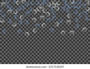 Gray Scallop Background Transparent Vector. Shell Maritime Wallpaper. Seamless Texture. Navy Snail Drawn Textile Card.