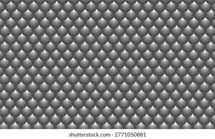 A gray scaly background with iridescent scales. Suitable for desktop backgrounds, web pages, and cover pages. Vector illustration.