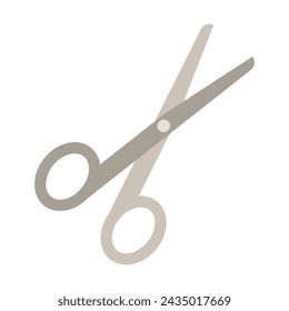 Gray Scissor Icon Vector Illustration