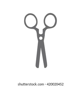 Gray scissors icon vector illustration
