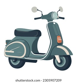 Gray scooter design over white