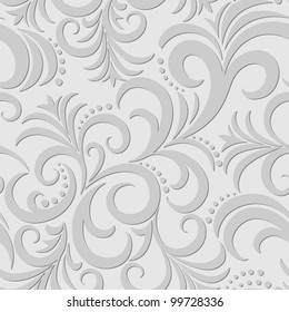 gray seamless background with abstract patterns of swirly