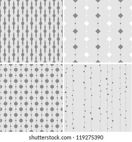 gray seamless background with squares and circles on lines