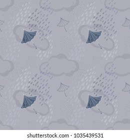 Gray seamless with clouds