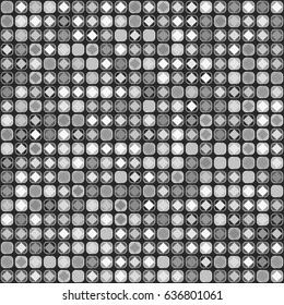 Gray seamless pattern. Abstract mosaic of the squares. Vector illustration.