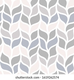 Gray seamless pattern of braids, endless texture, stylized sweater fabric. Texture for web, print, wallpaper, fall winter fashion, textile design, website background,  home decor