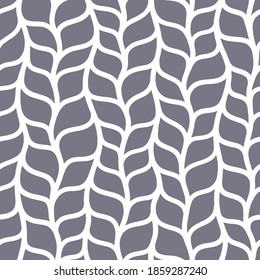 Gray seamless pattern of braids, endless texture, stylized sweater fabric. Texture for web, print, wallpaper,  textile design, website background, home decor