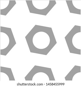 Gray Seamless Pattern on a White Background