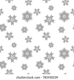 Gray seamless pattern on white background