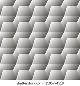 Gray seamless pattern with triangles and trapezes. Vector illustration.