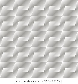 Gray seamless pattern with triangles and trapezes. Vector illustration.