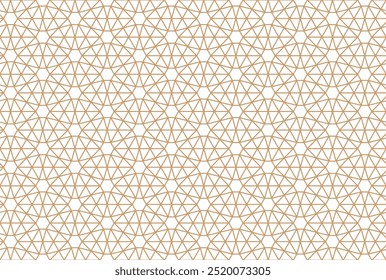 Gray seamless polygonal pattern in arabian style. From circles of stars and polygons. Vector illustration.