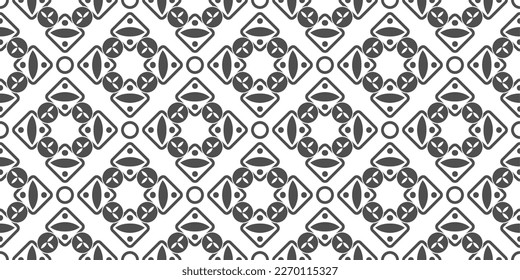 Gray seamless shapes geometric pattern, gray seamless shapes geometric background, editable pattern vector
