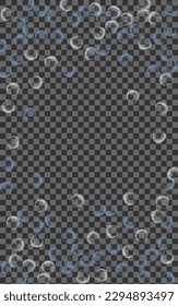 Gray Seashell Background Transparent Vector. Clam Creature Illustration. Tropical Texture. White Starfish Print Graphic.