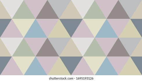 Gray series irregularly arranged triangle,unsaturated colors,vector graphics that can be seamlessly connected up and down,left and right,can be used as carpet patterns and fabric backgrounds.