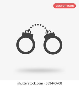 Gray Shackles Icon Illustration Isolated Vector Sign Symbol