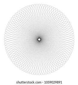 Gray shades circle. Web flower. Isolated on white