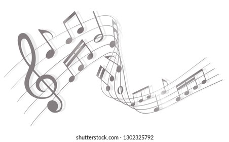 Stylized Symbol Music Notes Violin Stock Vector (Royalty Free ...